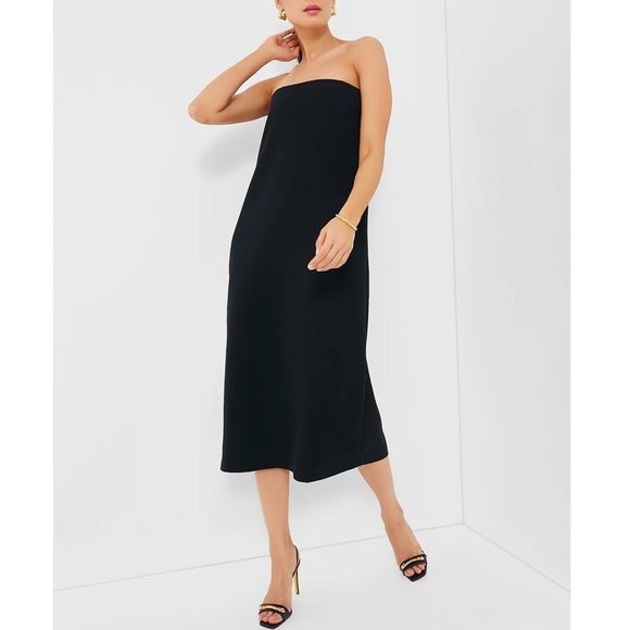 TUCKERNUCK Strapless Noir Crepe Marin Dress - Picture 3 of 12